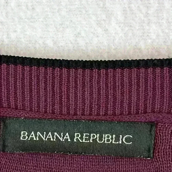 Banana Republic Sweater Dress Women’s Size L Plum Round Neck Long Sleeves - Picture 2 of 7